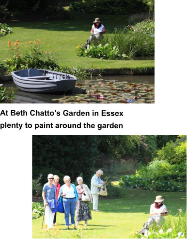At Beth Chatto’s Garden in Essex plenty to paint around the garden